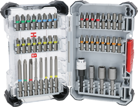 Bosch超硬螺絲起子頭組 44 件，各種尺寸。.
